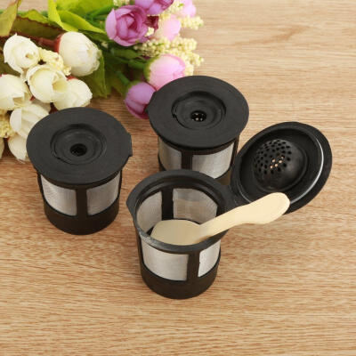 

3PCS Refillable Reusable Coffee Filter Pod Mesh For Keurig K-Cup