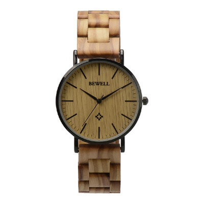 

BEWELL ZS-W163A Quartz ManWomen Optional Ultra Thin Wood Luxury Watch Brand Fashion Gift for Father Friend Dress Style Good Quali