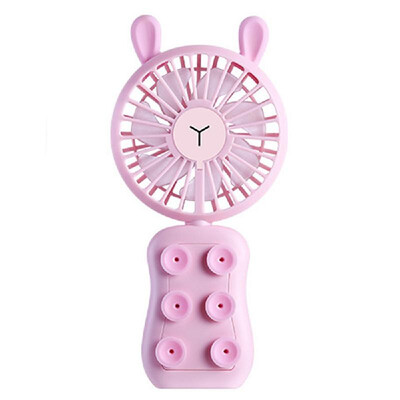 

New USB Portable Mini Rechargeable Handheld Fan Silicone Suction Cup Mobile Phone Bracket Night Light Fan