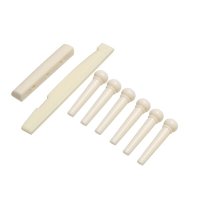 

6-String Guitar Bridge Pins Saddle Nut Acoustic Cattle lp Tailpiece