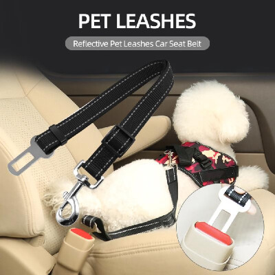 

Pet Leashes Car Seat Belt Car Harness Reflective Retractable Dog Leash Safety Belt for Pets