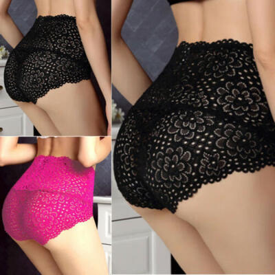 

Women Sexy Floral Lace Underwear Boxer Shorts High Waist Panties Briefs Boyshort