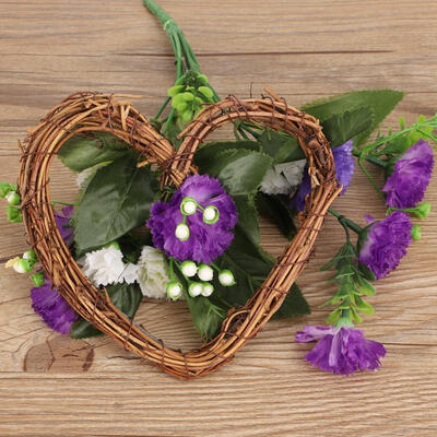 

Greensen Heart-shaped Rattan Wreath Wall Decor Hanging Ornament Valentines Day Weddings