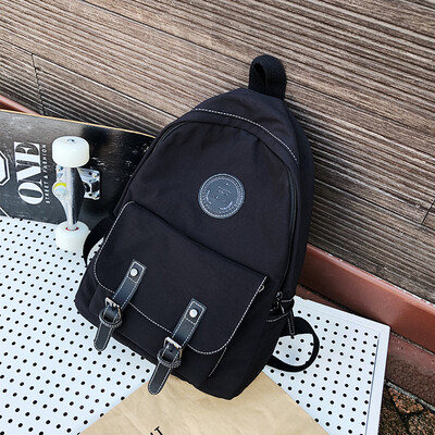 

New 2019 fashion simple large capacity backpack mens backpack high school student bag female Korean version of the backpack