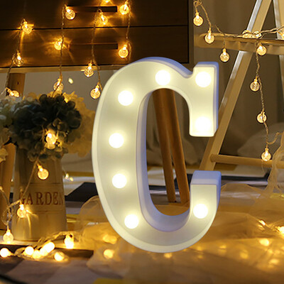 

Siaonvr Remote control Alphabet Letter Lights LED Light Up White Plastic Letters Stand C