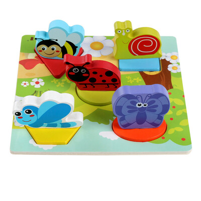 

Gotoamei Kids Baby Wooden Anime 3D Puzzle Wooden Geometric Learning Educational Toy