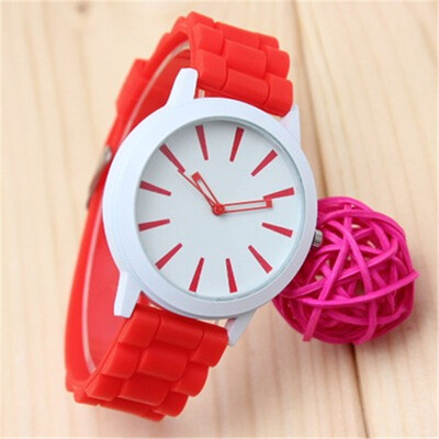

Geneva watch ice cream candy color silicone belt simple hollow pointer male&female students couple quartz watch