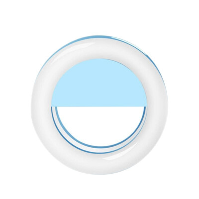 

Selfie LED Light Ring Flash Fill Clip Camera For I-Phone & Tablet Blue