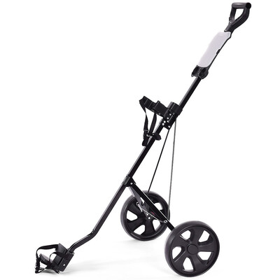 

Folding 2 Wheels Push Pull Golf Cart Trolley with Scoreboard