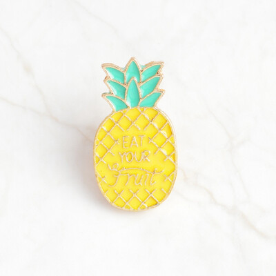

Enamel Pins Pineapple Spice Bottle Book Badges Funny Alloy Jewelry Fashion New
