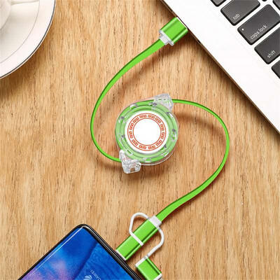 

3-in-1 Telescopic Multi Retractable Fast Charger Cord With IPhone Lightning Type-C Micro USB-1m