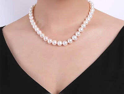 

YIAILI 10-11mm AA white freshwater pearl necklace earrings 8080