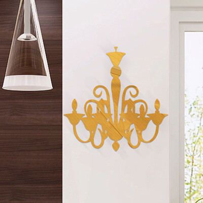 

〖Follure〗Lamp Shape 3D DIY Flower Specchio Acrylic Wall Sticker Modern Stickers