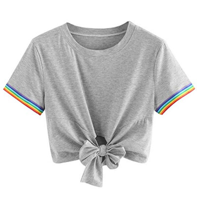 

Nomeni Women Ladies Short T-Shirt Short Sleeve Round Neck Casual Tops Blouse