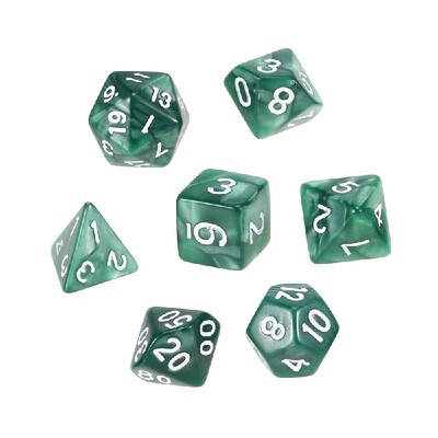 

7 PCS Polyhedral Dice Entertainment Gambling Game Playing Tool Acrylic Dice Set D4 D6 D8 D10 D12 D20