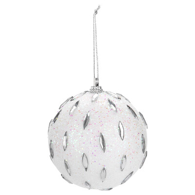 

〖Follure〗Christmas Rhinestone Glitter Baubles Balls Xmas Tree Ornament Decoration 8CM