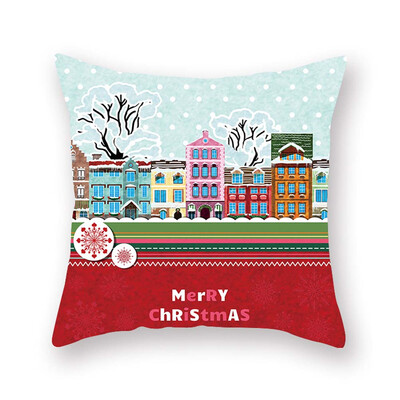 

18 X 18 Inch New Christmas Decoration Pillowcase Santa Claus Pillow Case Bedroom Decoration Cushion Cover Without Inner