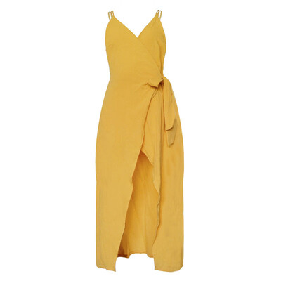 

Women Sexy V-neck Halter Openwork Backless Summer Elegant Cocktail Bow Tie Strap Irregular Dress