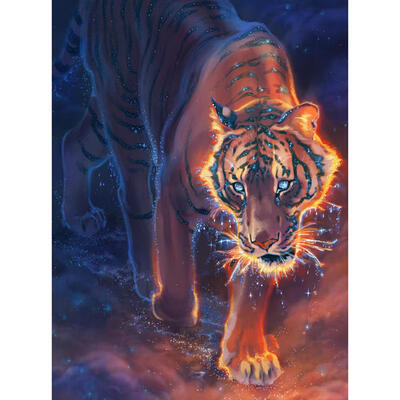 

5D DIY Full Drill Diamond Painting Walking Tiger Cross Stitch Embroidery