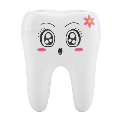 

Greensen Cartoon Teeth Shape Toothbrush Holder 4 Hole Bathroom Tooth Brush Stand Bracket Container