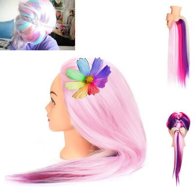

〖Follure〗New Female Dummy Head Long Colorful Hair Hairdressing Training Head Model