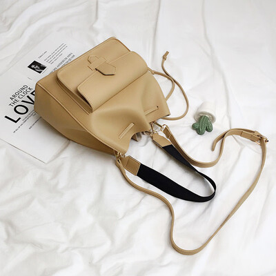 

French small bag female 2019 new wave fashion casual texture wild large capacity single shoulder slung bucket bag