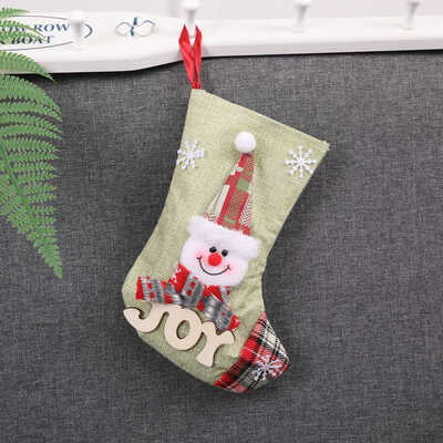 

Christmas Stocking Gift Bag Snowman Reindeer Santa Claus Socks Natal Xmas Tree Candy Ornament Gifts Decorations New Year
