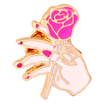 

New Creative Cute Cartoons Car Mom Love Heart Rose Flower High Heel Shoes Lip Badge Collar Metal Brooch Pins Jewelry