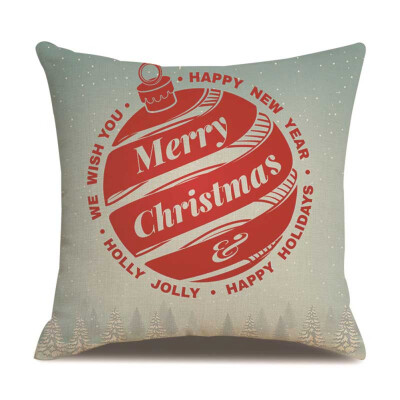 

18X18&quot Christmas Pillow Case Sofa Car Throw Cushion Covers Christmas Pillowcase Home Sofa Decor