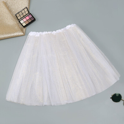 

Roseonmyhand Womens Fashion Paillette Elastic 3 Layered Short Skirt Adult Tutu Dancing Skirt