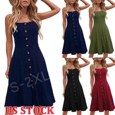 

NEW Women Summer Casual Sleeveless Evening Party Cocktail Beach Short Mini Dress