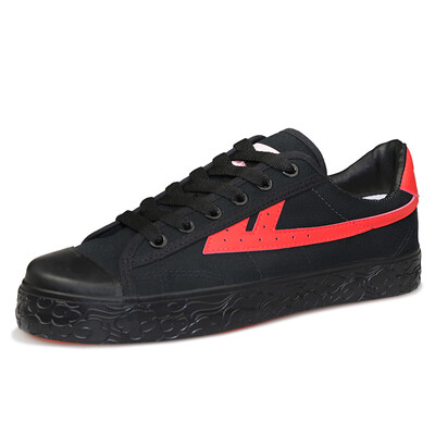 

Warrior canvas shoes low to help casual couple models with flat-bottom sports WL0003T red black 44 larger one yard