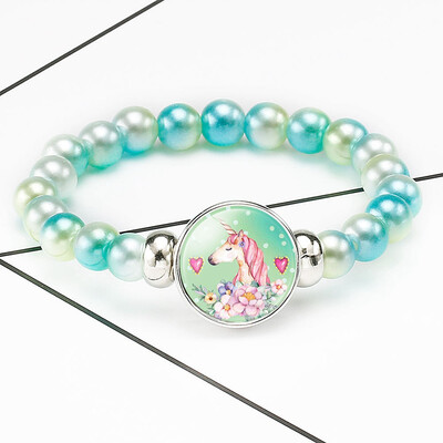 

Rainbow Unicorn Bracelet Party Bag Fillers Birthday Girls Gift