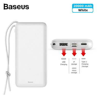 

Baseus PD quick charger power bank for iPhoneHUAWEI 15W powerbank support charging while discharging