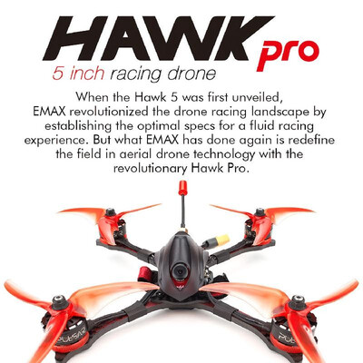 

EMAX Hawk Pro 5inch Racing Drone 35A ESC 1200TVL F4 2306 2400KV Brushless Motor Tiny D8 FrSky Receiver BNF FPV Quadcopter