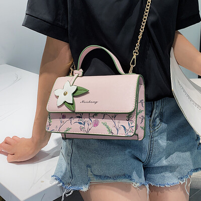 

Female bag 2019 new fashion flower handbag summer small fresh messenger bag wild ins net red small bag