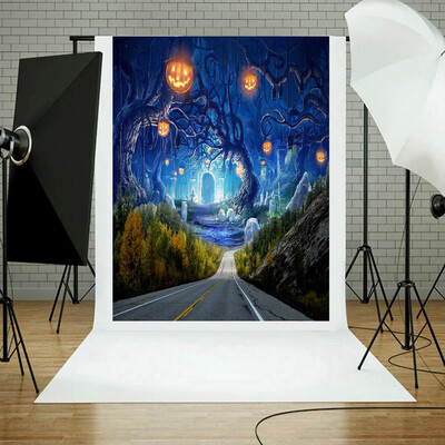

Toponeto Halloween Backdrops Pumpkin Vinyl 3x5FT Lantern Background Photography Studio A