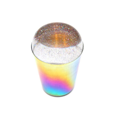 

Colorful Handle Nail Stamper Shining Holographic Head Clear Silicone Stamper for Nail Art Stamping Plate