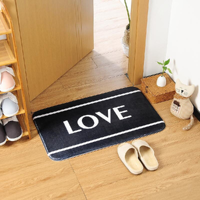 

Carpet Doormat Mat Bath Rug LOVE Print Non-Slip Doormat Welcome Floor Mats
