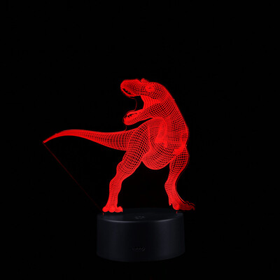 

〖Follure〗Dinosaur LED 3D Illuminated Lamp Optical Desk Night Light With 7 Color Changing