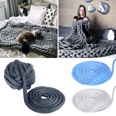 

Super Bulky Yarn Arm Knitting Blanket Bulky Yarn Hand Knitting DIY Blanket