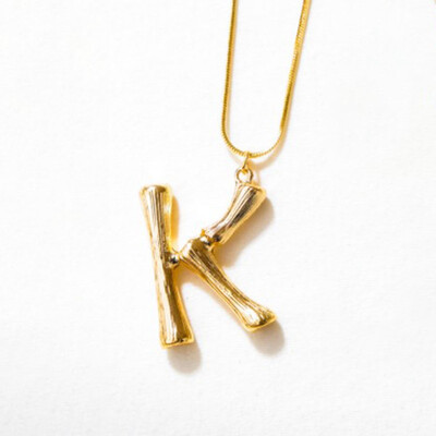 

Gold Letter A-Z Pendant Chain Necklace Fashion