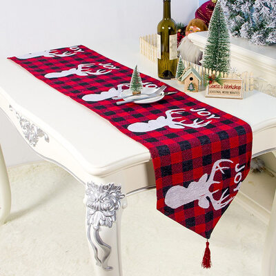 

Christmas Cotton Linen Table Runner Table Flag Tablecloths Home Party Decor