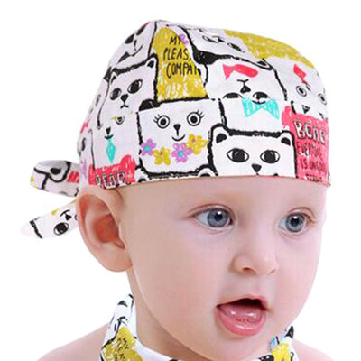 

Baby Boy Girl Summer Thin Pirate Hat Toddler Cap Cotton Triangle Saliva Towel