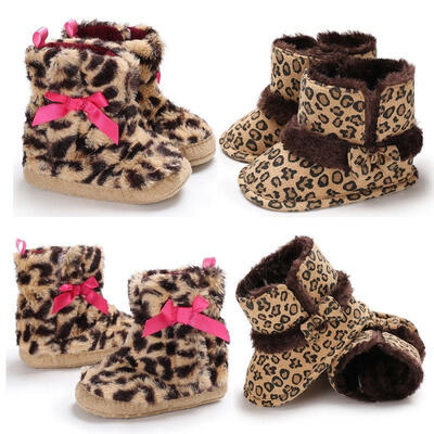 

Newborn Baby Boy Girl Soft Sole Boots Bowknot Moccasin Crib Plush Shoes