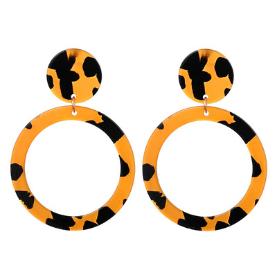 

Womens Earrings Fashion Korea Acrylic Leopard Pattern Bohemian Charm Geometric Drop Earrings for Girls Jewelry Gifts 2019 New