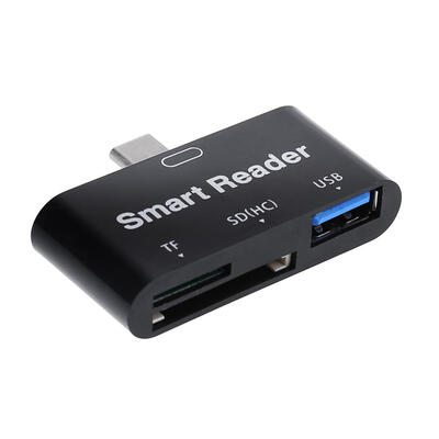 

Mini 3 in 1 Type-C Port USB30 OTG SDTF Extender Card Smart Reader Adapter