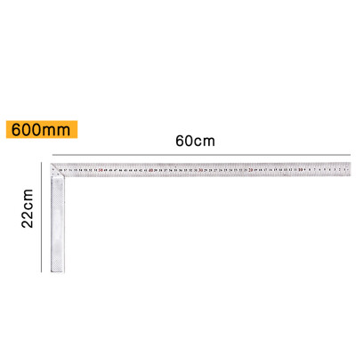 

NEW Construction Carpenter Ruler  Shape Angle Square Ruler 250mm-600mm Silver