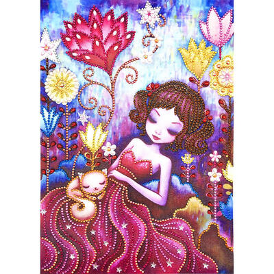 

5D DIY Special Shaped Diamond Painting Girl Cross Stitch Mosaic Craft Kits