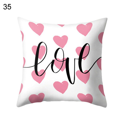 

Love Heart Happy Romantic Pillow Case Cushion Cover Sofa Bed Car Office Decor